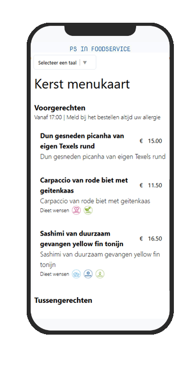 Maak gratis je online menukaart met allergie-informatie